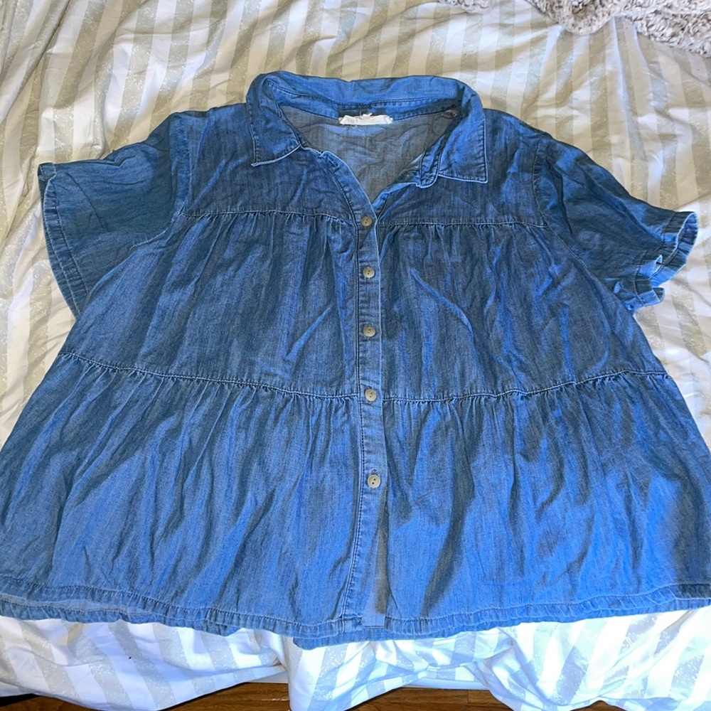Madewell Tiered Chambray Shirt